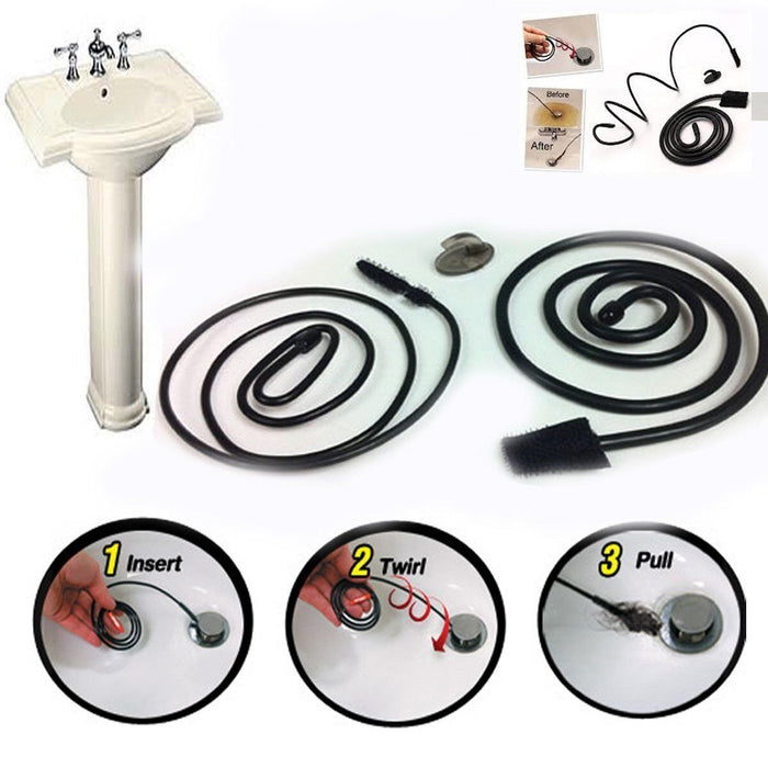 SINK SNAKE FILO FILI STURA LAVANDINO PULISCI TUBI CAVO TUBO STURA BAGNO CUCINA