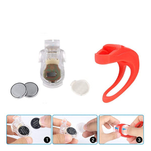 KIT 2 LUCI A LED POSIZIONE BICI SILICONE ANTERIORE POSTERIORE BICICLETTA LIGHT