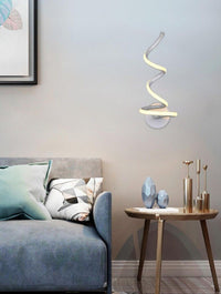 APPLIQUE LAMPADA INTERNO MODERNA PARETE MURO SPIRALE 13W LUCE NATURALE ST-002