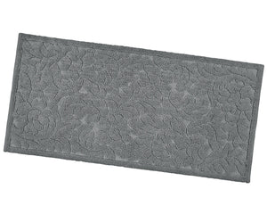 Tappeto Morbido Cotone 63x140 cm Scendiletto Bagno Camera Assorbente Antiscivolo Grigio Scuro