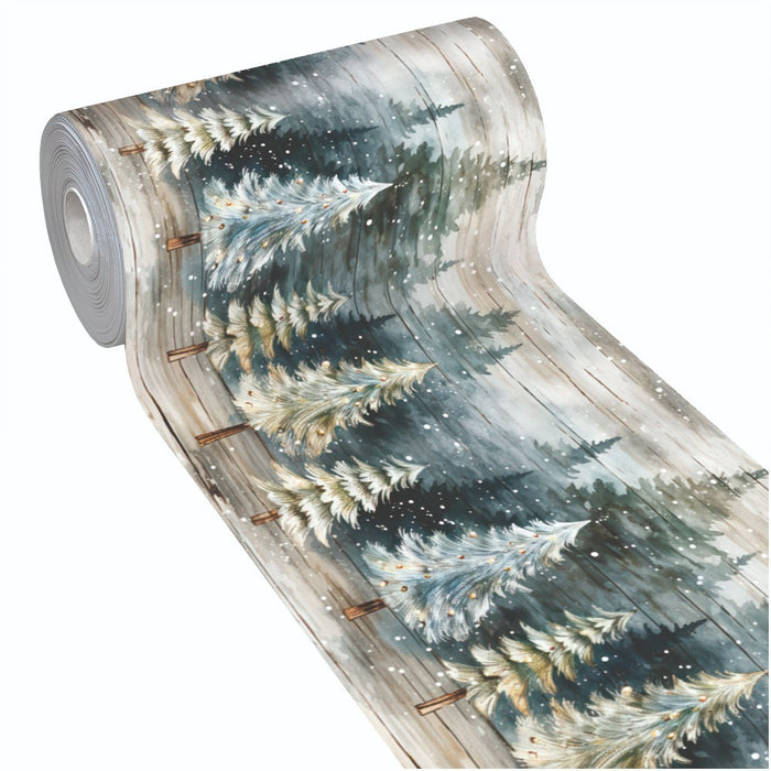 Tappeto Cucina Natale Pvc 51x360 cm Antimacchia Passatoia Antiscivolo Antisfilo Lavabile Dis_NB