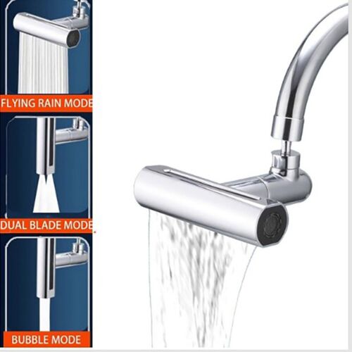 PROLUNGA PER RUBINETTO DA CUCINA LAVANDINO BAGNO CASCATA 4 IN 1 GIREVOLE 360°