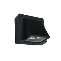 APPLIQUE LED COB IP65 FARETTO 5W LAMPADA MURO PARETE NERO LUCE CALDA 3000K