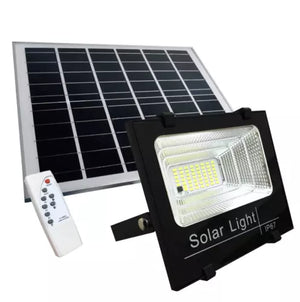 4 X FARO LED 100 Watt SMD Luce Bianca Con PANNELLO SOLARE E SENSORE telecomando