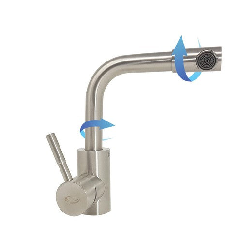 RUBINETTO MISCELATORE CUCINA LAVELLO MODERNO CANNA GIREVOLE LAVABO CASA S9005