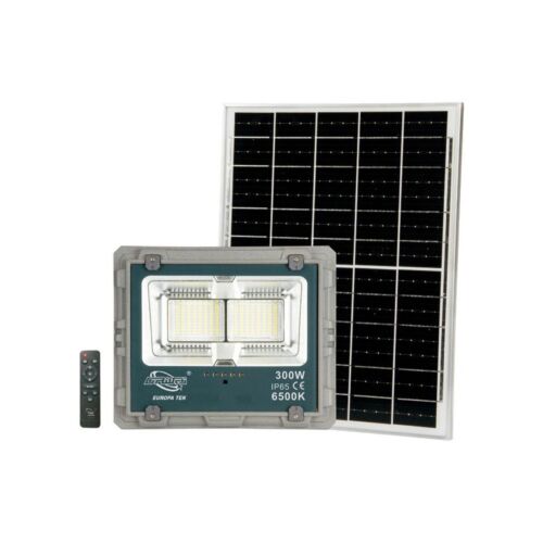 FARO LED CON PANNELLO SOLARE LUCE FREDDA FARETTO LED CASA GIARDINO ESTERNO 300W
