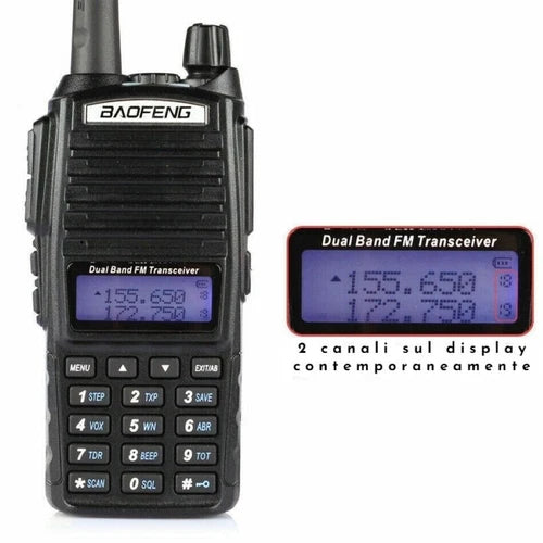 RICETRASMITTENTE BAOFENG 10W POTENTE WALKIE-TALKIE RADIO DUAL BAND dtmf pmr