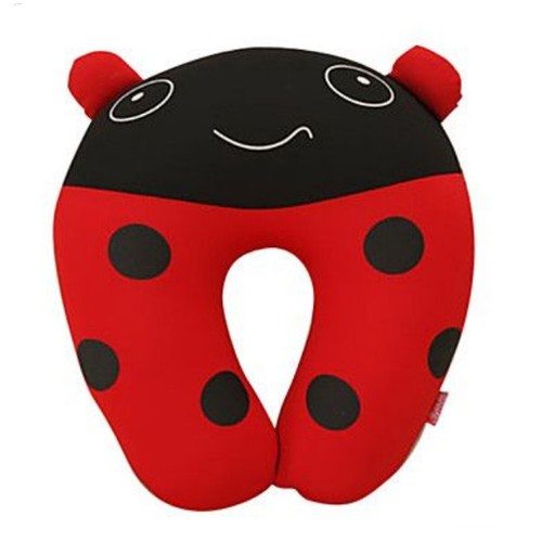 CUSCINO COLLO ANTISTRESS VIAGGIO AUTO TRENO AEREO ANIMALI RANA MICRO SFERE VERDE