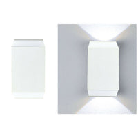 APPLIQUE PARETE LED 6W LAMPADA MURO IP65 MODERNO DOPPIA LUCE FREDDA 6000K