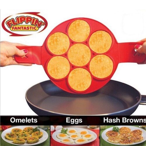 STAMPO PER PANCAKE UOVA OMELETTE IN SILICONE ANTIADERENTE FLIPPIN FANTASTIC