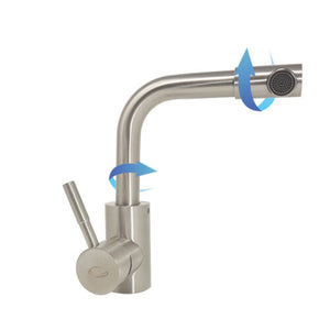 RUBINETTO MISCELATORE CUCINA LAVELLO MODERNO CANNA GIREVOLE LAVABO CASA S9005