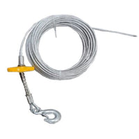 FUNE METALLICA ZINCATO CAVO VERRICELLO ARGANO GANCIO TRAINARE RIMORCHIO 20MT 5MM