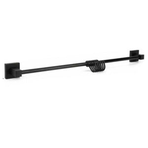 PORTA ASCIUGAMANI 6 GANCI SUPPORTO ARREDO BAGNO CASA CUCINA NERO 02116