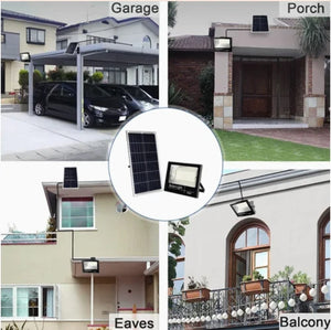 FARO LED con pannello SOLARE 200W luce FREDDA faretto per ESTERNO CASA GIARDINO