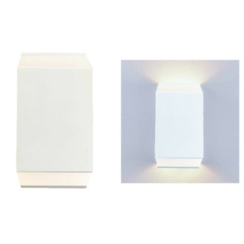 APPLIQUE PARETE LED 6W LAMPADA MURO IP65 MODERNO DOPPIA LUCE NATURALE 4000K