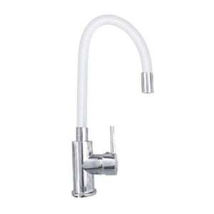 MISCELATORE CANNA ALTA FLESSIBILE RUBINETTO MONOCOMANDO CUCINA BIANCO 1987-2