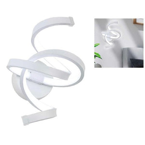 APPLIQUE LAMPADA INTERNO MODERNA PARETE MURO SPIRALE 15W LUCE FREDDA ST-004