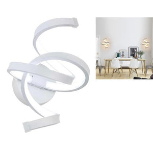 APPLIQUE LAMPADA INTERNO MODERNA PARETE MURO SPIRALE 15W LUCE NATURALE ST-004