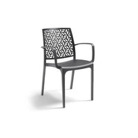 sedia in polipropilene ninfa armchair color grafite