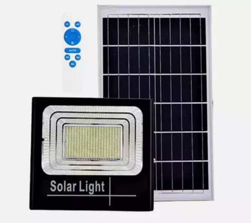 Faro 800W Led Compatto Da Esterno Con Pannello Solare E Controllo Remoto