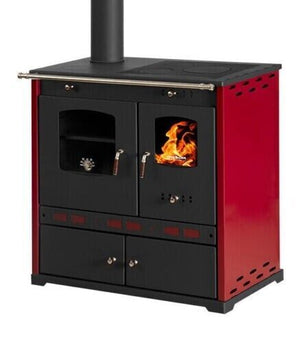 Stufa a legna Perfect Lux Eco con piastra superiore in ghisa uscita sinistra - 7,38 kW