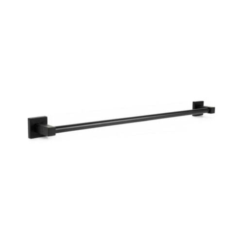 PORTA ASCIUGAMANI ASTA SUPPORTO 60CM BAGNO DA MURO ASCIUGA MANO CASA NERO 02109