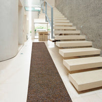 Passatoia 50x400 cm Corridoio Agugliato Moquette Corsia Marrone Zerbino Esterno Interno Negozio