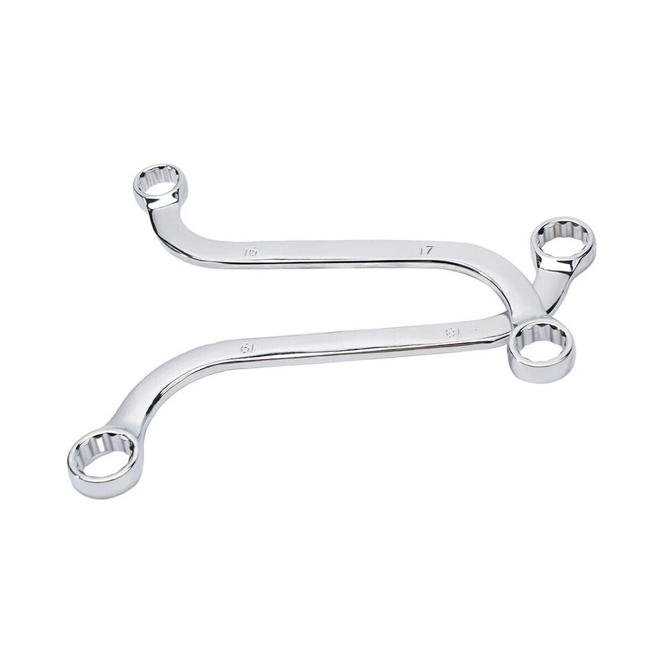 SET 5 CHIAVI DA MECCANICO COMBINATE TIPO S FISSE AUTO ANELLO POLIGONALI 10-19MM