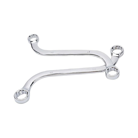 SET 5 CHIAVI DA MECCANICO COMBINATE TIPO S FISSE AUTO ANELLO POLIGONALI 10-19MM