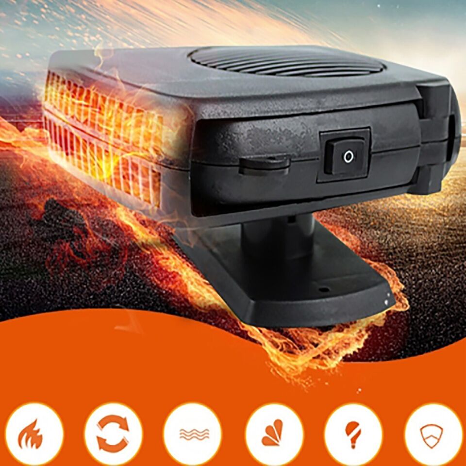 RISCALDATORE TERMOVENTILATORE AUTO SCALDINO SBRINATORE 12V STUFA FURGONE 200W
