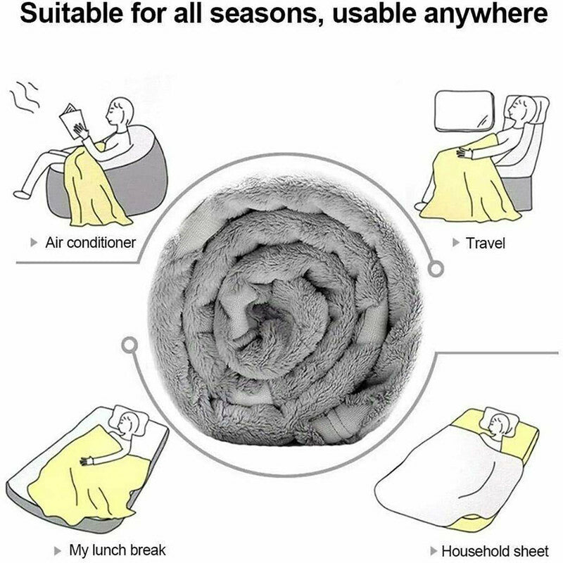 COPERTA PLAID LUMINOSA CALDA MAGICA STELLE FLUORESCENTE MORBIDA 120X150 CM