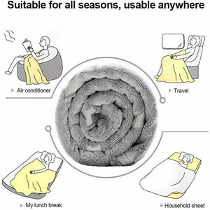 COPERTA PLAID LUMINOSA CALDA MAGICA STELLE FLUORESCENTE MORBIDA 120X150 CM