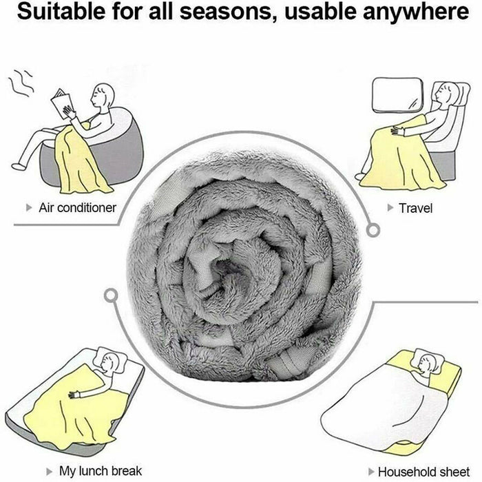 COPERTA PLAID LUMINOSA CALDA MAGICA STELLE FLUORESCENTE MORBIDA 120X150 CM