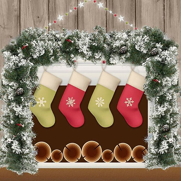 GHIRLANDA DI NATALE ADDOBBI RAMI BACCHE NEVE ARCO DECORAZIONI TRALCIO INNEVATO