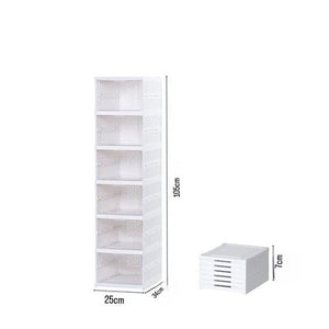 SCARPIERA 6 SCATOLE IMPILABILE CONTENITORE PIEGHEVOLE ORGANIZZATORI PORTA SCARPE