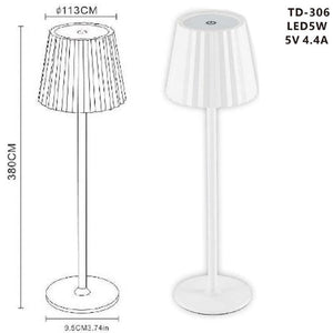 LAMPADA TAVOLO TOUCH LED MODERNA RICARICABILE BAR HOTEL RISTORANTE BIANCO TD-306