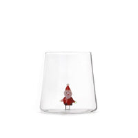 Bicchiere in vetro borosilicato 48 cl con decoro Babbo Natale