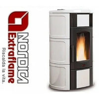termostufa a pellet iside idro 5.0 19kw colore bianco