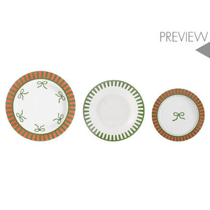 Servizio 18 pezzi tavola candy in porcellana decorata