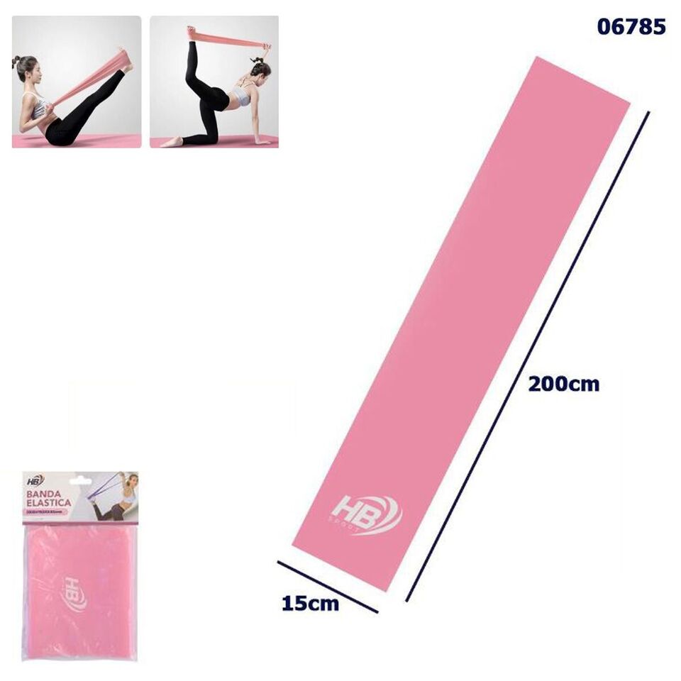 BANDA RESISTENZA FASCIA ELASTICA 15X200CM YOGA FITNESS ESERCIZI PALESTRA 06785