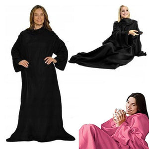 COPERTA CON MANICHE PLAID CALDO INVERNO UNISEX UOMO DONNA SOFFICE CASA