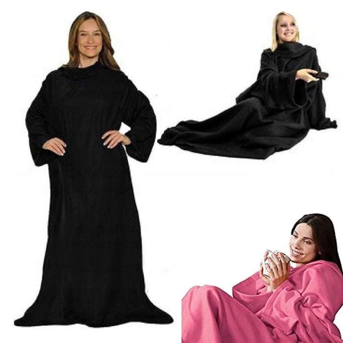 COPERTA CON MANICHE PLAID CALDO INVERNO UNISEX UOMO DONNA SOFFICE CASA