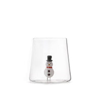 Bicchiere in vetro borosilicato 48 cl con decoro Pupazzo di neve