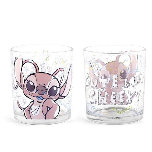 Bicchiere stitch&angel in vetro decorato cl 25 - Angel