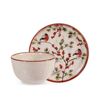 Confezione 2 tazze th? con piatto red delight