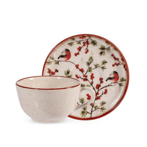 Confezione 2 tazze th? con piatto red delight