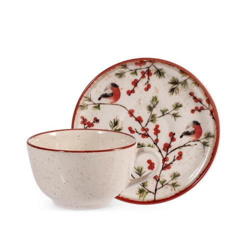 Confezione 2 tazze th? con piatto red delight