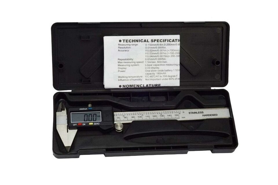 CALIBRO A CORSOIO DIGITALE 0-150MM BECCHI MISURA RILEVA SPESSORE DIAMETRO