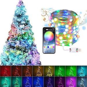 STRISCIA 300 LED 30MT BLUETOOTH RGB SMART APP LUCI DI NATALE IP20 ALBERO