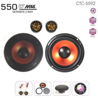 KIT COPPIA CASSE AUTO ALTOPARLANTE DOME TWEETER 60W AUDIO 120W RMS 550W SPEAKER